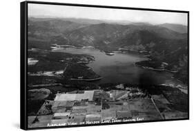 Idaho - Hayden Lake Aerial-Lantern Press-Framed Stretched Canvas