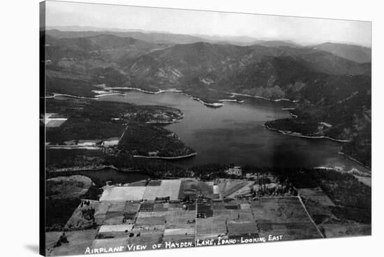 Idaho - Hayden Lake Aerial-Lantern Press-Stretched Canvas