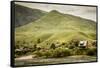 Idaho, Hells Canyon Reach of Snake River, a Cluster of Homes-Alison Jones-Framed Stretched Canvas