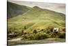 Idaho, Hells Canyon Reach of Snake River, a Cluster of Homes-Alison Jones-Stretched Canvas