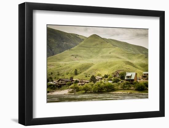 Idaho, Hells Canyon Reach of Snake River, a Cluster of Homes-Alison Jones-Framed Photographic Print