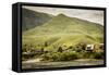 Idaho, Hells Canyon Reach of Snake River, a Cluster of Homes-Alison Jones-Framed Stretched Canvas