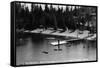 Idaho - Lake Coeur d'Alene; Camp Sweyolakan-Lantern Press-Framed Stretched Canvas