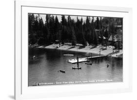 Idaho - Lake Coeur d'Alene; Camp Sweyolakan-Lantern Press-Framed Art Print