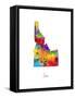 Idaho Map-Michael Tompsett-Framed Stretched Canvas