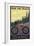 Idaho - Mountain Bike Scene-Lantern Press-Framed Art Print