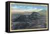 Idaho National Park Big Crater Rim, Craters of the Moon - Idaho-Lantern Press-Framed Stretched Canvas