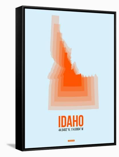 Idaho Radiant Map 1-NaxArt-Framed Stretched Canvas