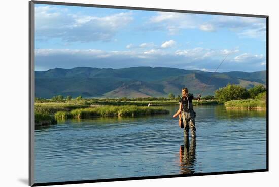 Idaho Spring Creek Fly Fishing-null-Mounted Art Print