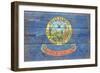 Idaho State Flag - Barnwood Painting-Lantern Press-Framed Art Print