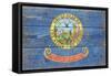 Idaho State Flag - Barnwood Painting-Lantern Press-Framed Stretched Canvas