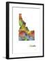 Idaho State Map 1-Marlene Watson-Framed Giclee Print