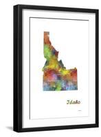 Idaho State Map 1-Marlene Watson-Framed Giclee Print