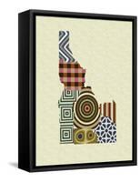 Idaho State Map-Lanre Adefioye-Framed Stretched Canvas