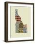 Idaho State Map-Lanre Adefioye-Framed Giclee Print