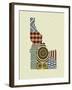 Idaho State Map-Lanre Adefioye-Framed Giclee Print