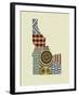 Idaho State Map-Lanre Adefioye-Framed Giclee Print