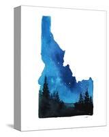 Idaho State Watercolor-Jessica Durrant-Stretched Canvas