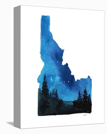 Idaho State Watercolor-Jessica Durrant-Stretched Canvas