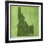 Idaho State Words-David Bowman-Framed Giclee Print