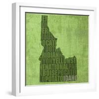 Idaho State Words-David Bowman-Framed Giclee Print