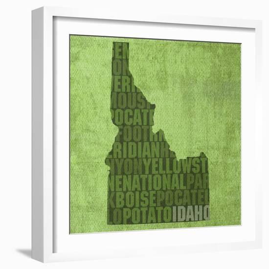 Idaho State Words-David Bowman-Framed Giclee Print