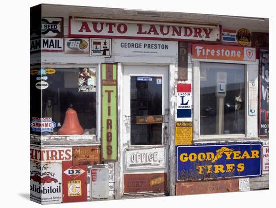 Idaho, Usa; Signs on an Old Gas Station in the American Midwest-Dan Bannister-Stretched Canvas