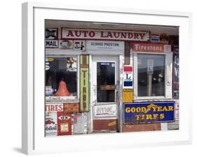 Idaho, Usa; Signs on an Old Gas Station in the American Midwest-Dan Bannister-Framed Photographic Print