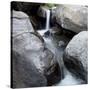 Idaho, USA. Squaw Creek waterfall detail with boulders.-Brent Bergherm-Stretched Canvas