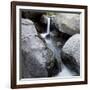 Idaho, USA. Squaw Creek waterfall detail with boulders.-Brent Bergherm-Framed Photographic Print