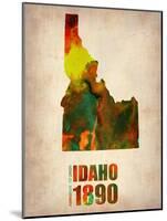 Idaho Watercolor Map-NaxArt-Mounted Art Print