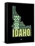 Idaho Word Cloud 1-NaxArt-Framed Stretched Canvas