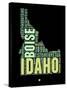 Idaho Word Cloud 1-NaxArt-Stretched Canvas