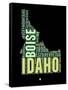 Idaho Word Cloud 1-NaxArt-Framed Stretched Canvas