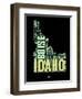 Idaho Word Cloud 1-NaxArt-Framed Art Print