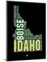 Idaho Word Cloud 1-NaxArt-Mounted Art Print