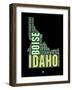 Idaho Word Cloud 1-NaxArt-Framed Art Print