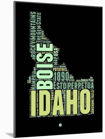 Idaho Word Cloud 1-NaxArt-Mounted Art Print