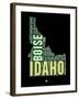 Idaho Word Cloud 1-NaxArt-Framed Art Print