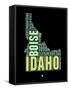 Idaho Word Cloud 1-NaxArt-Framed Stretched Canvas