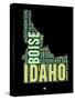 Idaho Word Cloud 1-NaxArt-Stretched Canvas