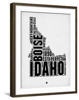 Idaho Word Cloud 2-NaxArt-Framed Art Print