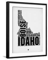 Idaho Word Cloud 2-NaxArt-Framed Art Print