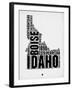 Idaho Word Cloud 2-NaxArt-Framed Art Print