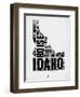 Idaho Word Cloud 2-NaxArt-Framed Art Print