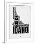 Idaho Word Cloud 2-NaxArt-Framed Art Print