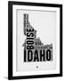 Idaho Word Cloud 2-NaxArt-Framed Art Print