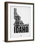 Idaho Word Cloud 2-NaxArt-Framed Art Print