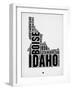 Idaho Word Cloud 2-NaxArt-Framed Art Print