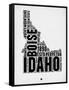 Idaho Word Cloud 2-NaxArt-Framed Stretched Canvas